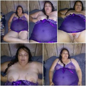 Donna matura che mostra il suo fascino grasso - foto #16